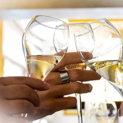 Degustation in der Vinothek